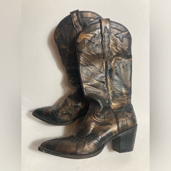 Dan Post leather cowboy boots Size 10M Style DP 3245 brown - Picture 1 of 9